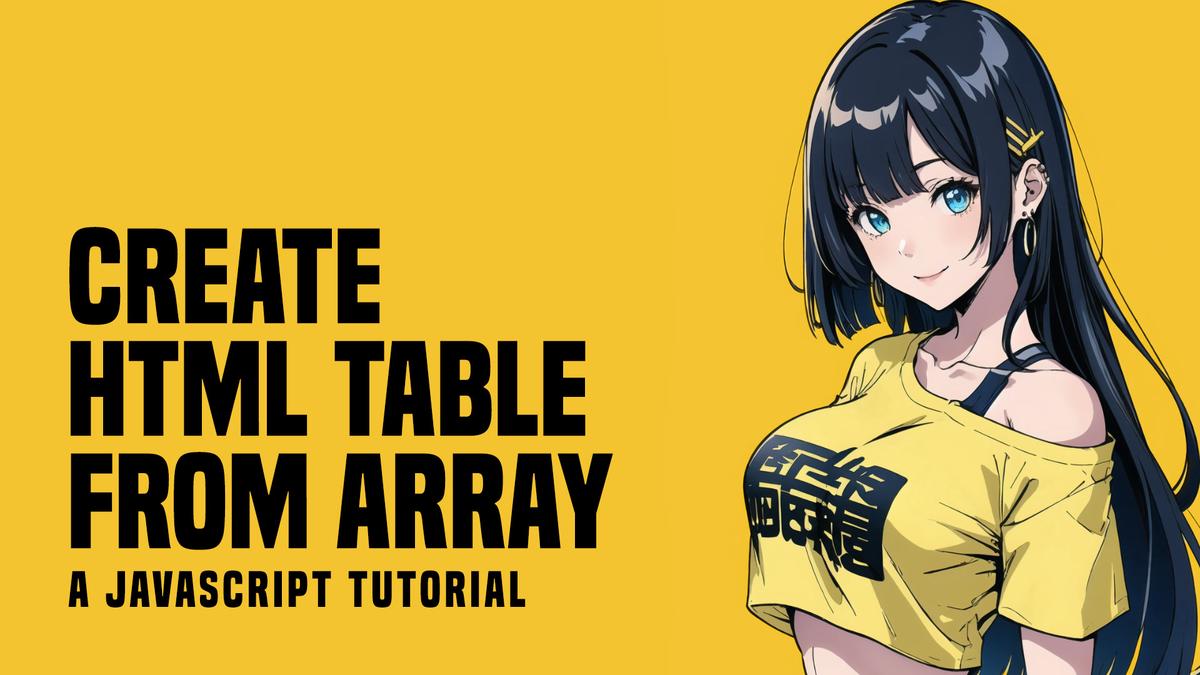 'Video thumbnail for 2 Ways To Create HTML Table From Javascript Array'