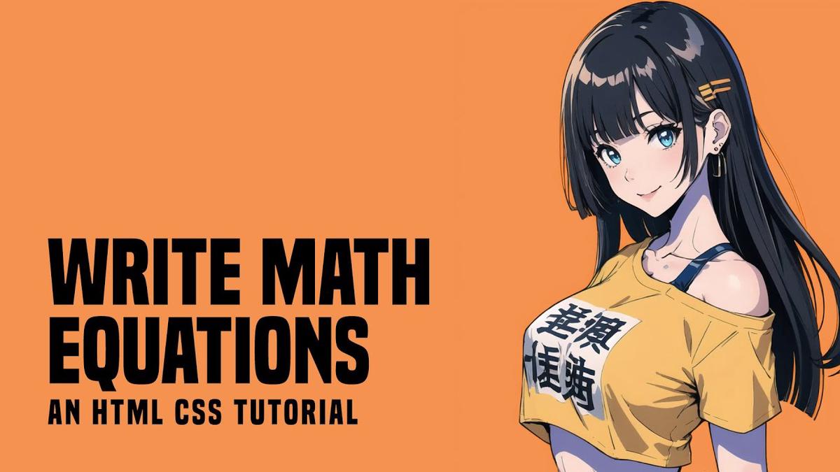'Video thumbnail for 3 Ways To Write Math Equations In HTML CSS'