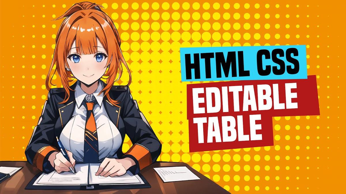 'Video thumbnail for Editable HTML Table (Step by step)'