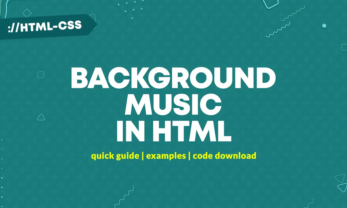 How To Add Background Music In HTML (Very Simple Examples)